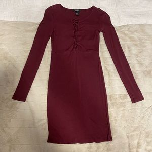 Forever 21 Lace-Up Bodycon Dress